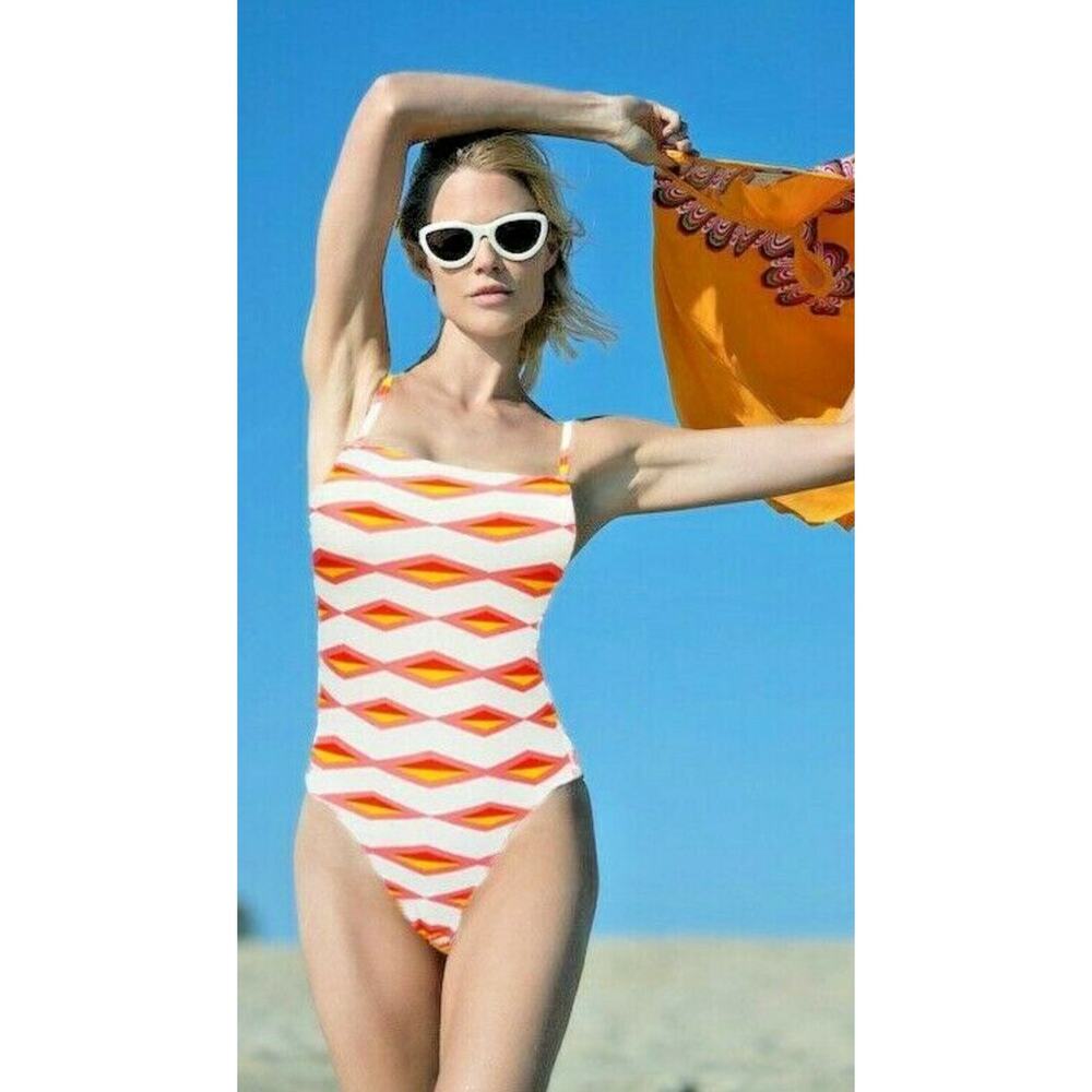 Marc by Marc Jacobs Haley Stripe One Piece Bathing Suit Small